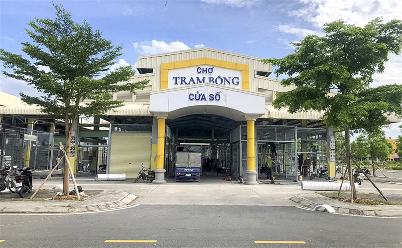 Chợ Trạm Bóng mới - thuộc khu đô thị Trạm Bóng, xã Trường Tân, thành phố Hải Phòng sắp đi vào hoạt động.,