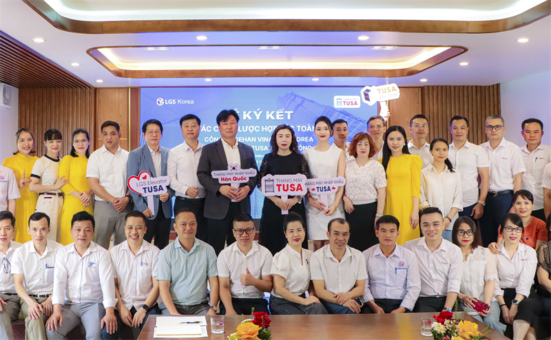 Lễ ký kết hợp tác toàn diện giữa Sehan Vina - LGS Korea và Công ty thang máy TUSA Thành Công