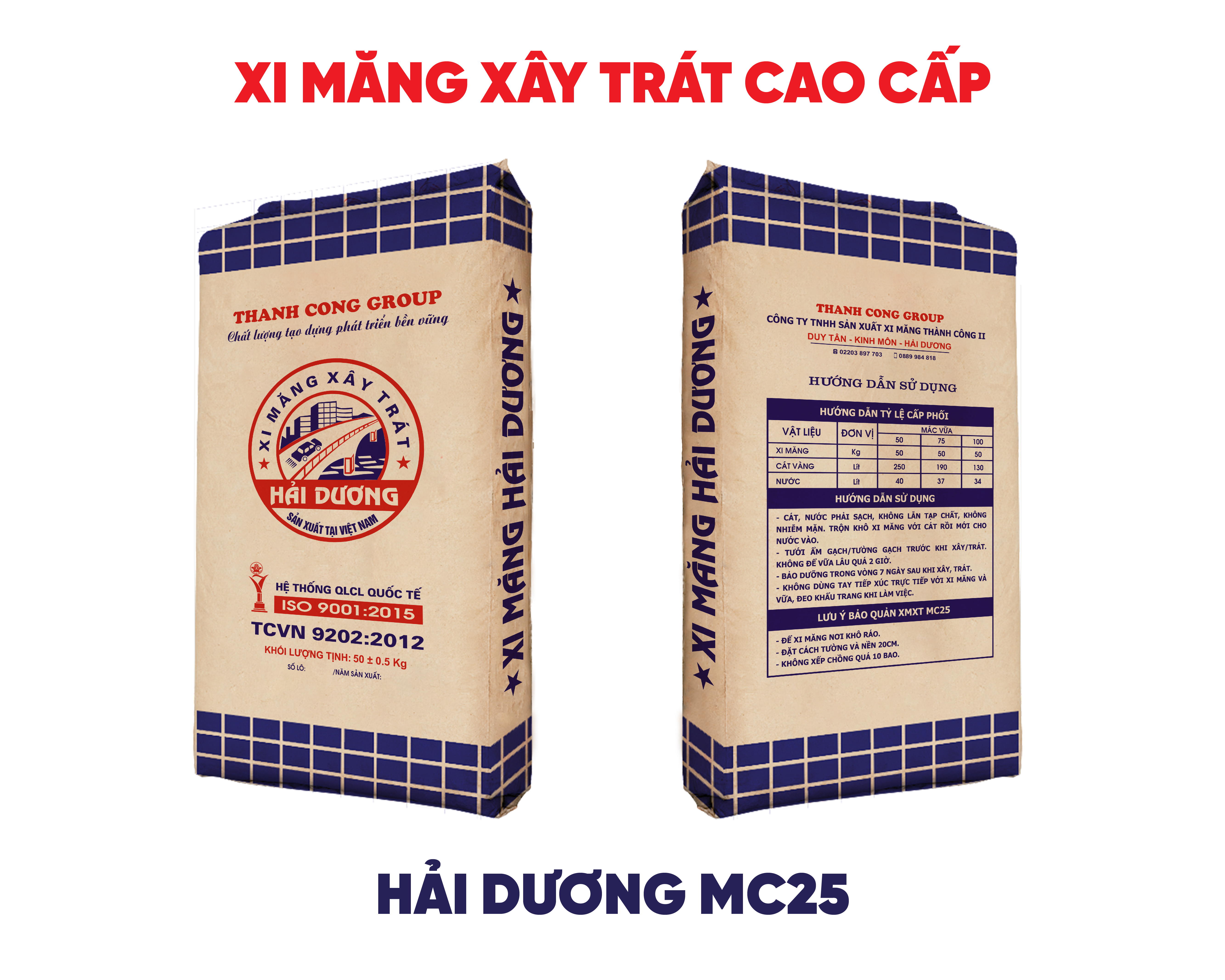 Xi măng xây trát cao cấp MC25 Hải Dương