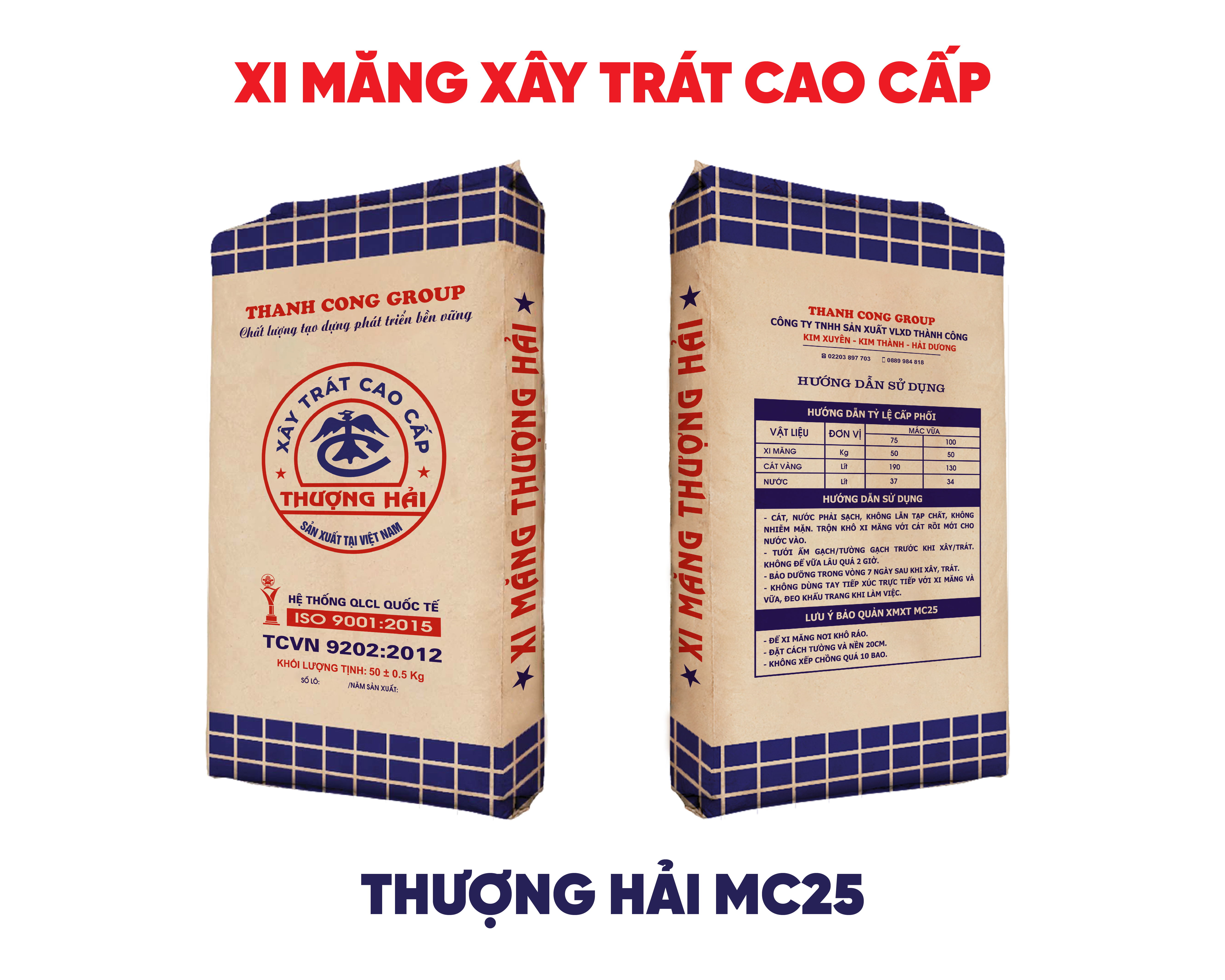 Xi măng xây trát cao cấp MC25 Thượng Hải